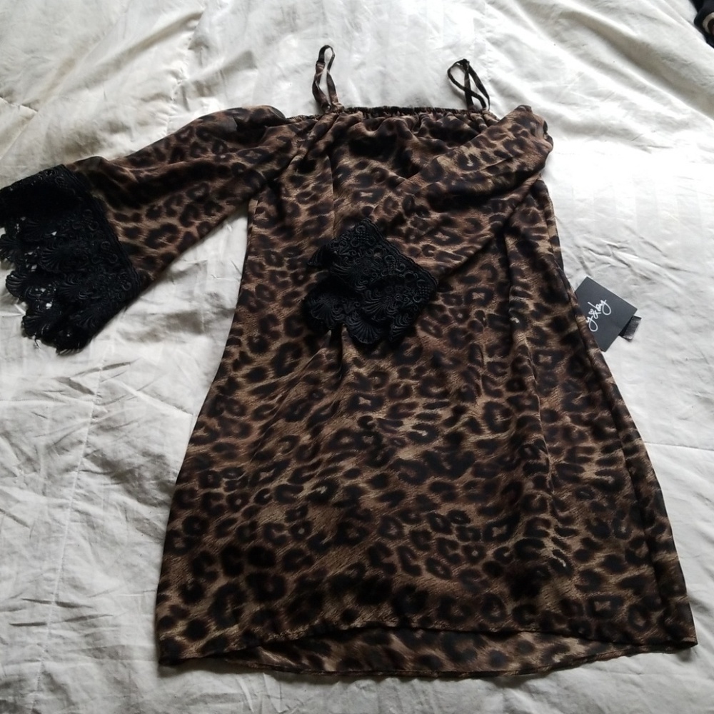 Leopard Chiffon Skater Dress